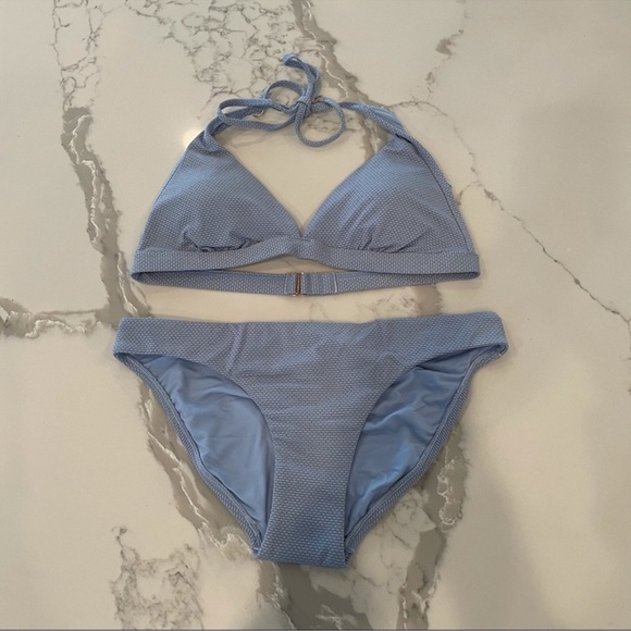 NWT Seafolly Light Blue Bikini Top and Bottom, Sz 6, Stardust Bluebell color - Picture 5 of 13